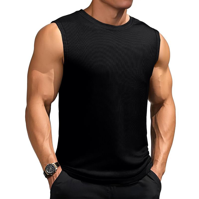 JMIERR Ribbed Muscle Tank – Slim-Fit Knit Gym Vest