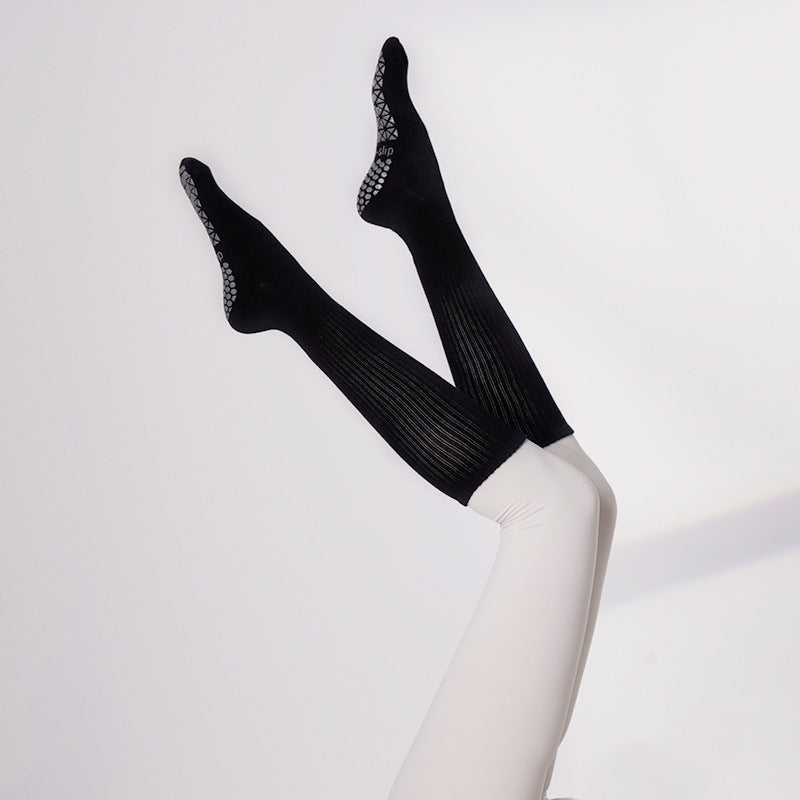 Autumn And Winter Yoga Non-slip Professional Women's Long Pilates Sports Workout Slimming Socks