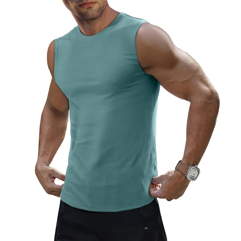 JMIERR Ribbed Muscle Tank – Slim-Fit Knit Gym Vest
