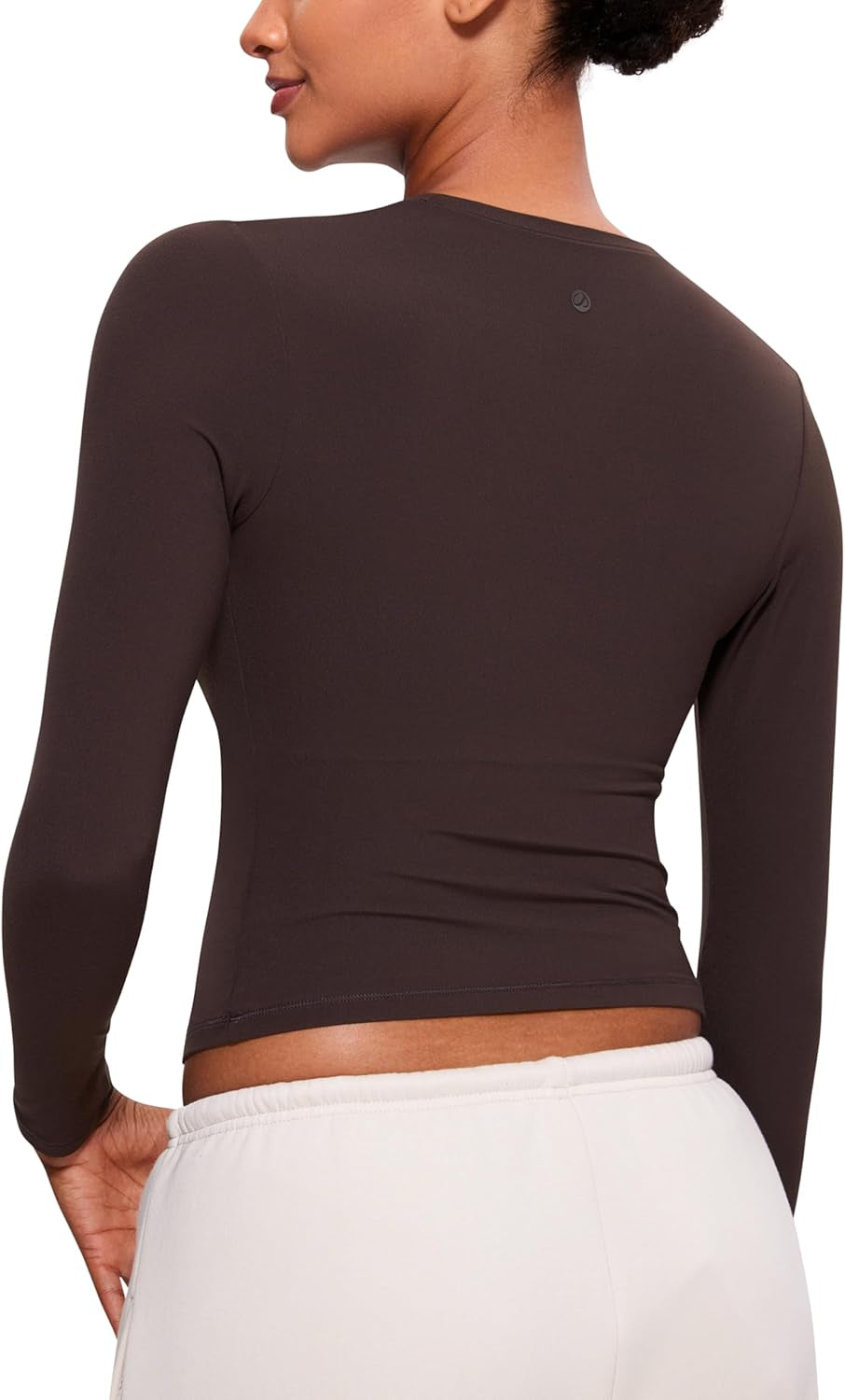 Fitted Stretchy Crew Neck Shirt