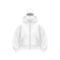 Y2K Gothic Balaclava Hoodie – Double-Hooded Cyber-Tech Mask Sweatshirt