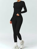 Classic Crew Neck & Skinny Legging Set – Two-Piece Sculpting Yoga Suit