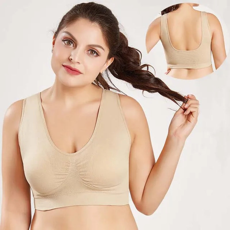 Plus-Size Seamless Push-Up Sports Bra 