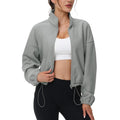 MAGCOMSEN Cropped Thermal Fleece – Full-Zip Winter Jacket with Drawstring Hem