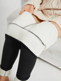 Thermal Lamb-Wool Fleece Leggings – Ultra-Warm Winter Running Tights
