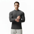Nadsir Thermal Mock-Neck Base Layer – High-Elasticity Winter Training Shirt