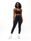 Poshknit Onyx Sports Bra – Luxury Ribbed Seamless Bralette