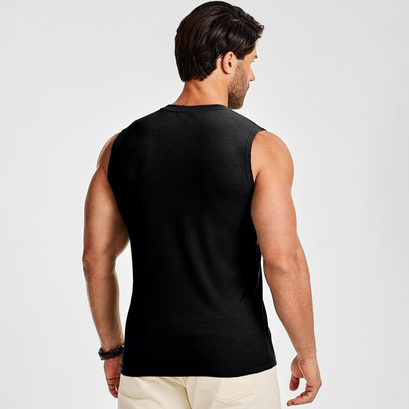JMIERR Ribbed Muscle Tank – Slim-Fit Knit Gym Vest