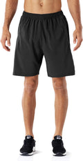 Men'S Casual Sports Quick Dry Workout Running or Gym Training Short with Zipper Pockets