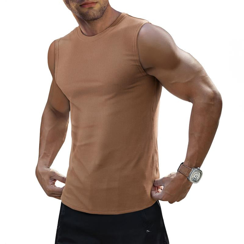 JMIERR Ribbed Muscle Tank – Slim-Fit Knit Gym Vest
