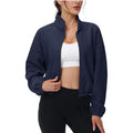 MAGCOMSEN Cropped Thermal Fleece – Full-Zip Winter Jacket with Drawstring Hem
