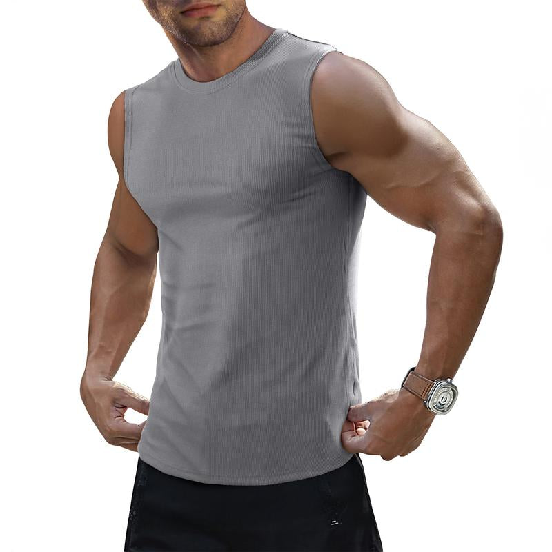 JMIERR Ribbed Muscle Tank – Slim-Fit Knit Gym Vest