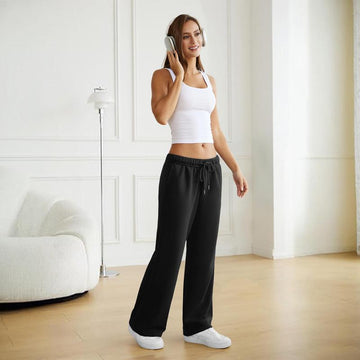 Dlooda Y2K Wide-Leg Sweatpants – Minimalist Baggy Lounge Trousers