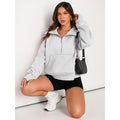 Cropped Half-Zip Fleece Hoodie – Fall Fashion Quarter-Zip Pullover