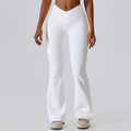 High-Waist Flare Yoga Pants – Slim Fit Split-Hem Office Leggings