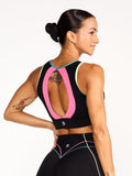 Airbrush Maraschino Bra – Black Multi Sculpting Sports Top