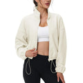 MAGCOMSEN Cropped Thermal Fleece – Full-Zip Winter Jacket with Drawstring Hem