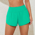 High-Waist Swim Shorts with Pockets