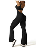Elite Backless Yoga Bodysuit – Sculpting Slim-Fit Sports Romper