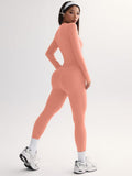 Classic Crew Neck & Skinny Legging Set – Two-Piece Sculpting Yoga Suit