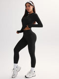 Classic Crew Neck & Skinny Legging Set – Two-Piece Sculpting Yoga Suit