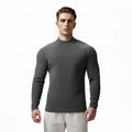Nadsir Thermal Mock-Neck Base Layer – High-Elasticity Winter Training Shirt