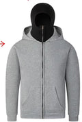 Y2K Gothic Balaclava Hoodie – Double-Hooded Cyber-Tech Mask Sweatshirt