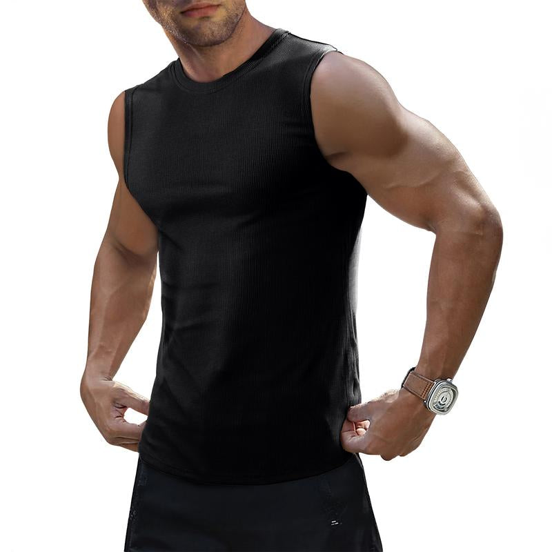 JMIERR Ribbed Muscle Tank – Slim-Fit Knit Gym Vest