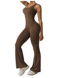 Elite Backless Yoga Bodysuit – Sculpting Slim-Fit Sports Romper