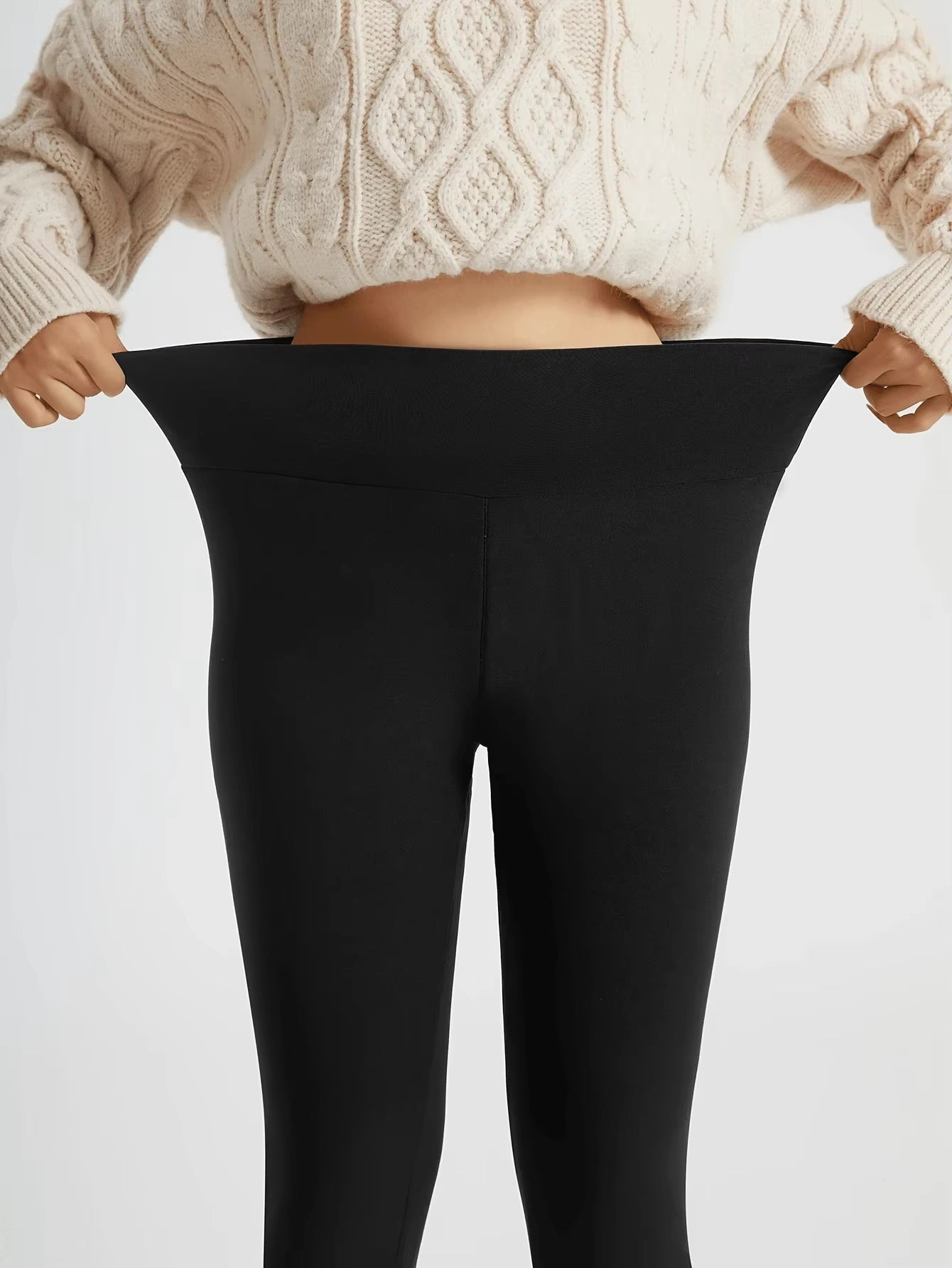 Thermal Lamb-Wool Fleece Leggings – Ultra-Warm Winter Running Tights
