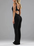 Elite Backless Yoga Bodysuit – Sculpting Slim-Fit Sports Romper