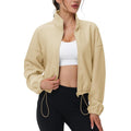 MAGCOMSEN Cropped Thermal Fleece – Full-Zip Winter Jacket with Drawstring Hem